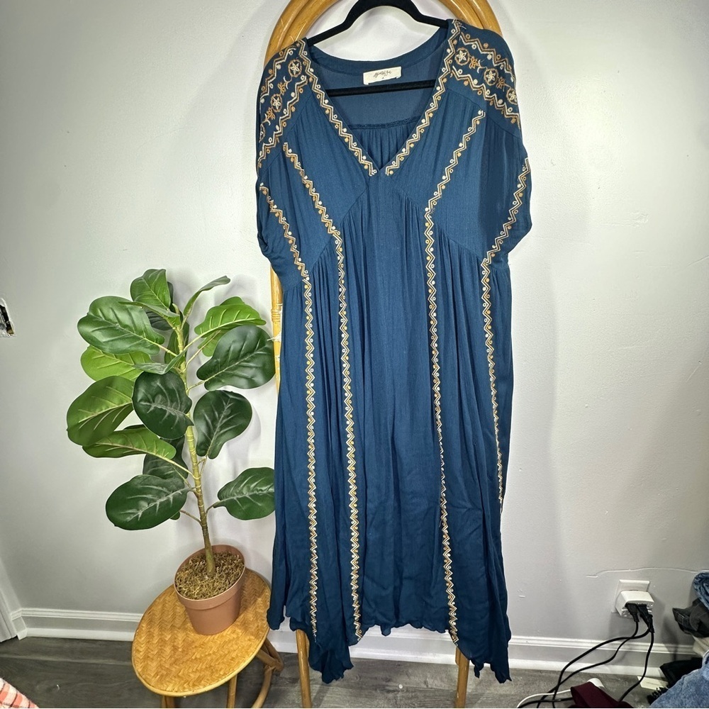 Altard State Blue Embroidered Dress sz 1X